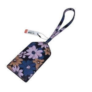 Vera Bradley Outlet Faux Leather Luggage Tag in Trellis Floral